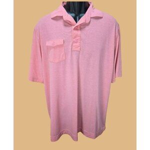 Footjoy FJ Mens Pink Pocket Polo Large Athletic Fit